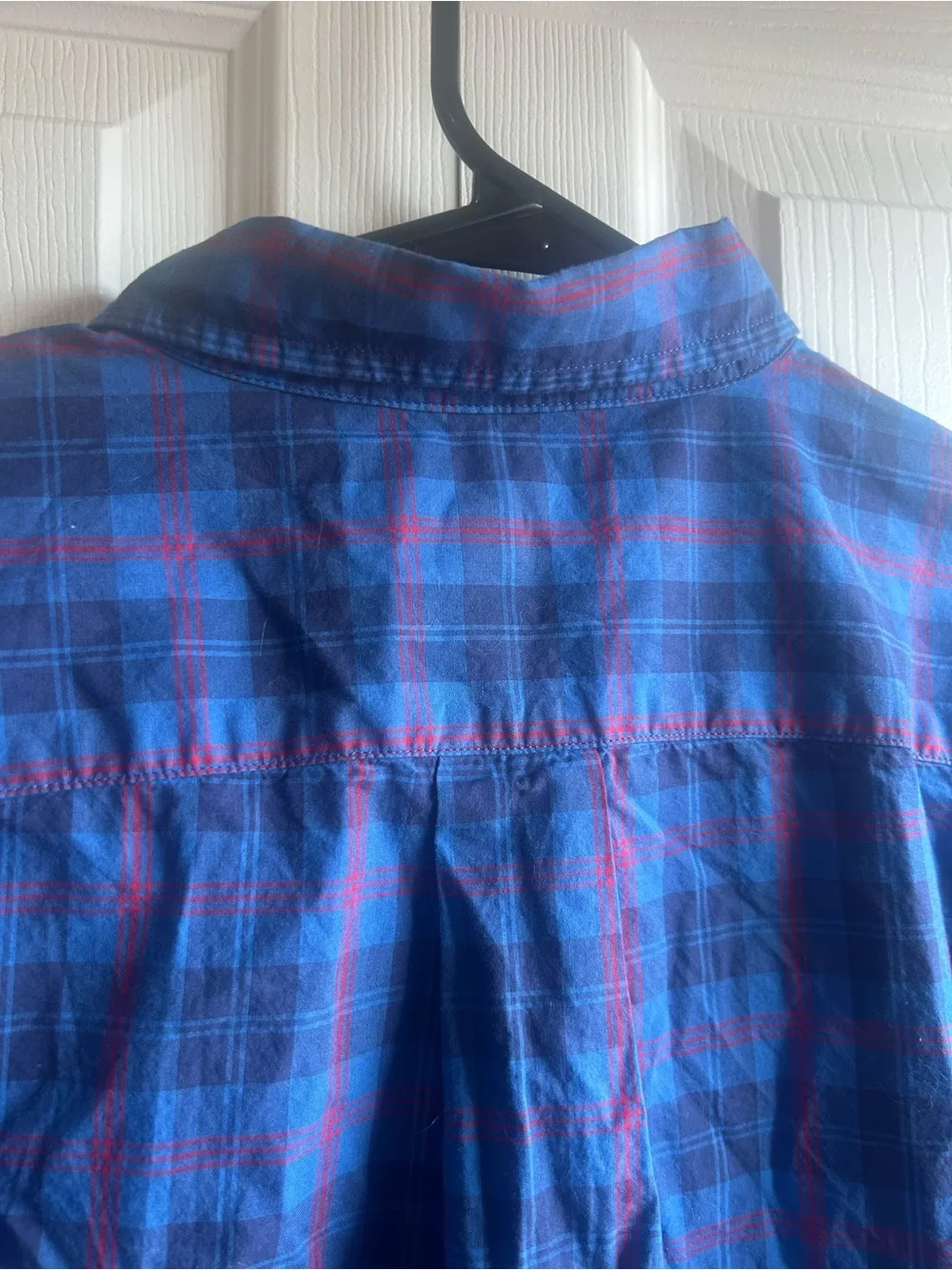 Ralph Lauren Boys XL (18-20) Blue & Red Plaid Long Sleeve Button-Down Shirt